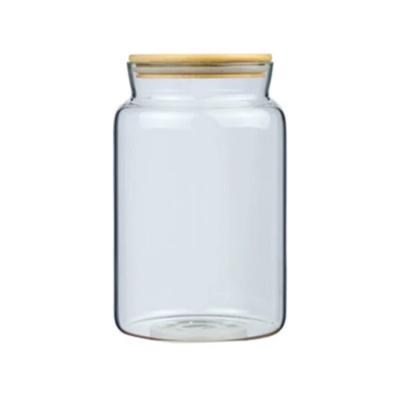 China Heatable large capacity sealed bottle glass storage tank with transparent cover dry goods storage tank household bottle for sale