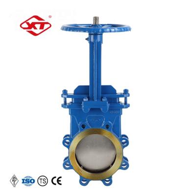 China Engineering PZ73H-150LB 6 Inch ANSI API Type Pneumatic Ductile Iron Knife Gate Valve for sale