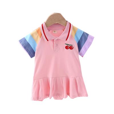 China New boutique 2021 summer casual high quality girl's sweet dress for 1-5 years old children for sale