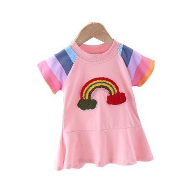 China 2021 high quality boutique casual children's summer dress soft wind summer wear for sale