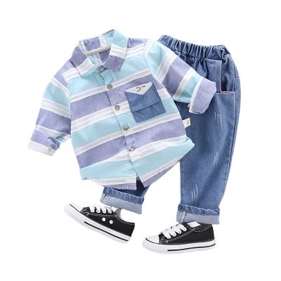 China 2021 boutique children's spring and autumn lapel two-piece boy's casual high-grade handsome suit for sale