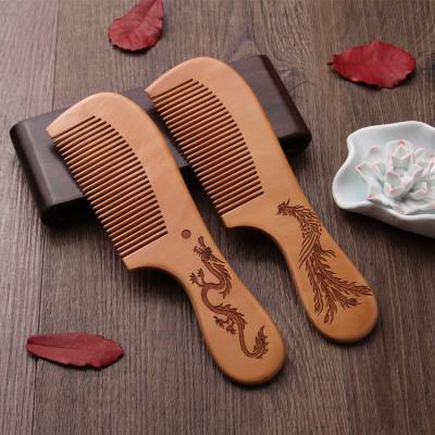 China Wholesale Manufacturers Design Wooden Comb Sales Large Fishing Comb Comfortable Customizable Natural Wood Anti-Static Wooden Comb Gift for sale