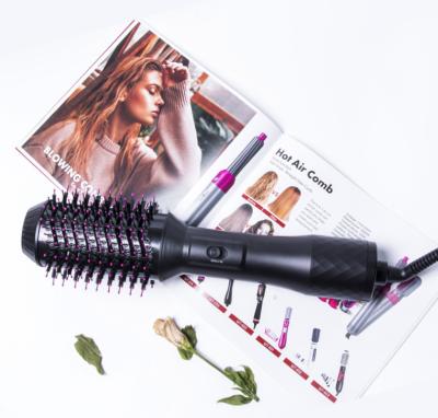 China Hot Selling Popular 3 in 1 Tourmaline Ceramic Rotating Air Styler Comb Straighter Hair Brush Electric Hot Dryer for sale