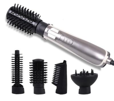 China Healthy Comb Professional Custom 5 in 1 Round Spinning Hair Dryer with Hot Private Label Straightener Styler Airbrush 110v and 220v for sale