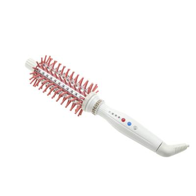 China Private Label Safety 2 in 1 Multifunctional Wide Tooth Styling Round Hair Straightener Curling Hot Air Comb Brush for sale