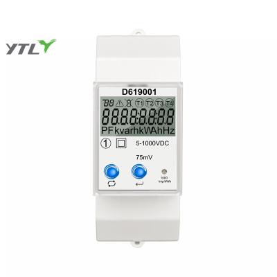 China Phase 2 Wire Electricity Meter PC YTL 1 CE RoHS DC Meter D619001 75mV Din-Rail for sale