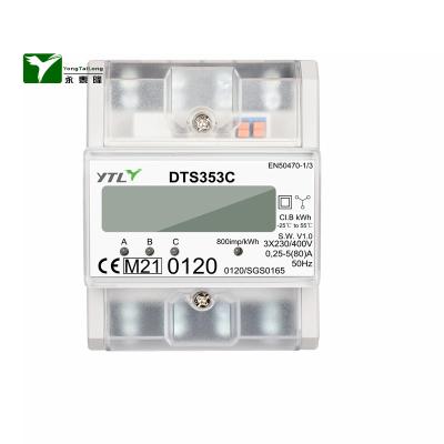 China YTL DTS353C 5/80A DIN Rail 3 Phase 4 Wire Inverter MI Certificate DTS353C for sale