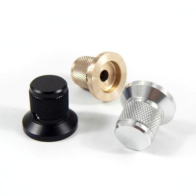 China Guitar OEM High Precision CNC Parts Ball Knob Black Anodized Aluminum Guitar Knobs for sale