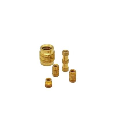 China Injection Molding OEM CNC Turn Machining M3 Compression Hex Insert Rivet Knurled Brass Nut for sale