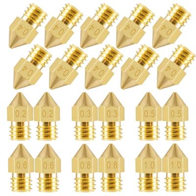 China 3D Printing Extrusion M6 M8 Threaded Titanium Steel Nozzles 3D Printer Nozzles MK10 MK8 Witl Volcano 3D Printer Brass Hardened Steel Nozzles Compon Kit for sale