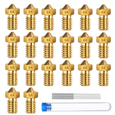 China 3D printing extrusion OEM V6 V5 threaded 3d printer extruder nozzle mk10 mk8 nozzle mk10 mk8 witl volcano 3d printer nozzle brass p titanium steel kit for sale