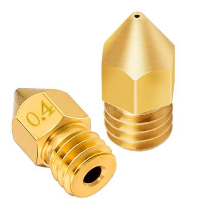 China 3D Printing OEM 0.4mm/0.6mm/0.8mm Mk 8 Brass Extrusion Nozzle mk10 v6 Volcano 3d Printer Nozzle For Precision Extruder Hardened Nozzle for sale