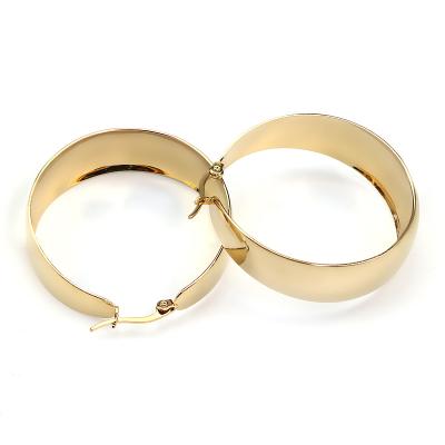 China New Arrival FASHIONABLE 18k Gold Plated Earring, Simple Style Rank Stainless Steel Earring Waterproof Top Jewelry Wholesale for sale