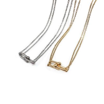 China FASHIONABLE Manufacturer Custom Jewelry High Quality Gold Plated 18k Stainless Steel Necklaces Jewelry Water Resistant Custom Jewelry for sale