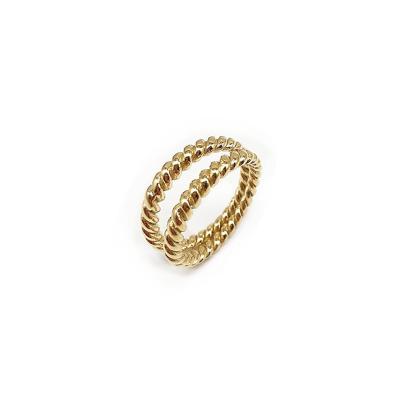 China 2021 New Trendy Late Jewelry 316l Stainless Steel Jewelry 18k Gold Plated Jewelry Cheap Twisted Gold Plated Circle Rings for sale