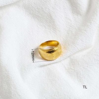 China TRENDY Fashion Jewelry High Quality 18k Gold Plated Mens Rings Stainless Steel Jewelry Wholesale for sale