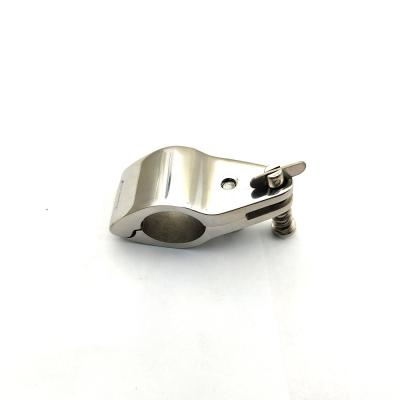 China Boat Hardware Fitting Marine Hardware Pipe Clamp + Bolts Tight Stainless Steel Boat Accessories Mirror Pipe Clamp Polished for sale