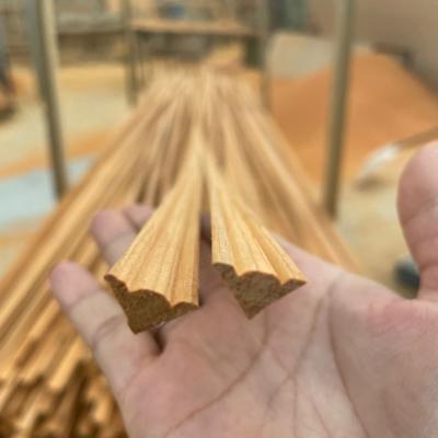 China Teak tropical wood inlay molding wooden strips for sale