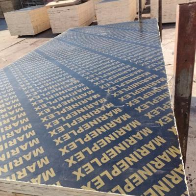 China Industrial Black 16mm-18mm PP Film Faced Plywood More Times Recycled Plastic Plywood for sale