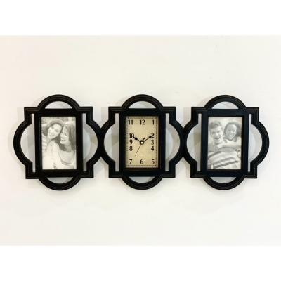 China Antique Style Photo View Family Multiple Decorative Picture Clock Use Gift Harmonious Wall Clock for sale