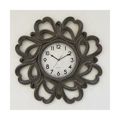 China Well-designed Antique Style Decor Pendulum Flower Digital 3d Sticker Modern Home Wall Clock for sale