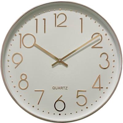 China Modern Art Rose Gold Large Wall Clock Modern Minimalist OEM Factory Clock Promotional Decor Wall Clock for sale