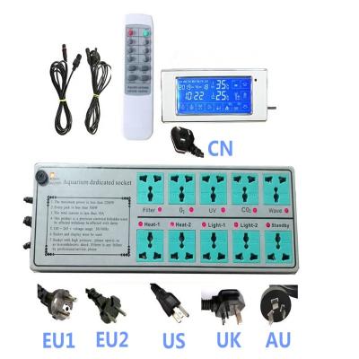 China Aquariums Smart Time Switch Aquarium Fish Tank Power Socket With Touch Screen For EU USA UK AU NC Market for sale