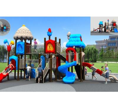 China UV & Survivor Heavy Duty Large Size Kids Playground Two Layers Use Strong Metal Posts With Multiple Slides For Play Parks for sale