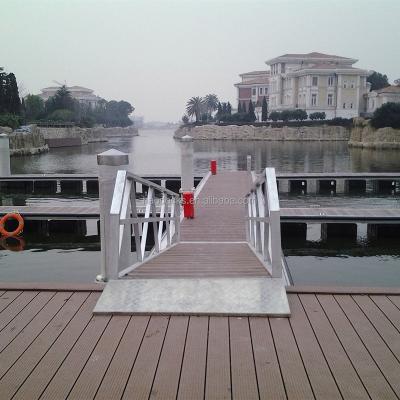 China Maintenance Free Aluminum Club Marina Floating Boat Docks With Access Deck Ramp for sale