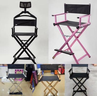 China Super Comfortable Hot Sale Metal Frame Custom Aluminum Director Chair Portable Folding Makeup Chairs for sale