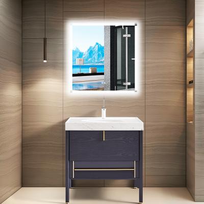 China Illuminated Smart LED Light Backlit Touch Screen Wall Bathroom Mirror for sale