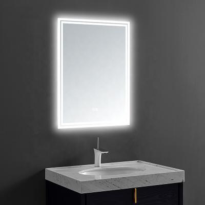 China Home View High Standard Illuminated Aluminum Back Hotel Led Backlit Bathroom Vanity Mirror for sale