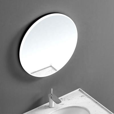 China Wall Mounted Luminous Round Shape LED Lighted Touch Screen Bathroom Mirror Decor Wall Round for sale