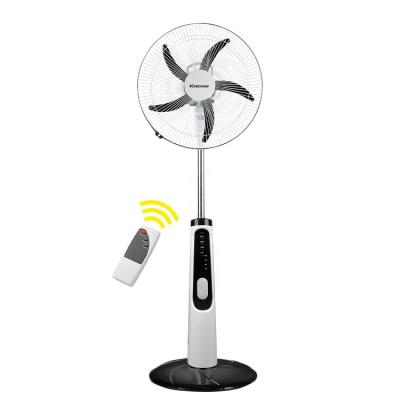 China ODM ODM Solar Hotel Fan Floor Fan Rechargeable 18inch Emergency ACDC Fan Charging Fan With Led Light for sale