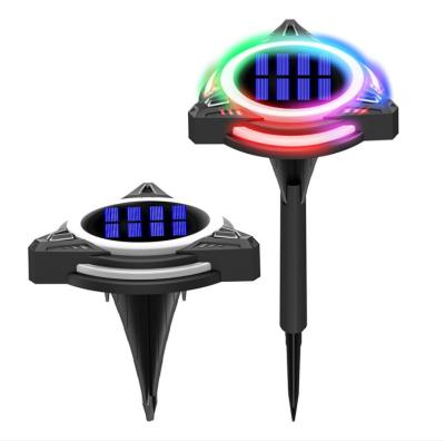 China Waterproof Outdoor Garden Garden Light Color Loop Induction Lamp High Power 10W Solar Lawn Underground Light for sale