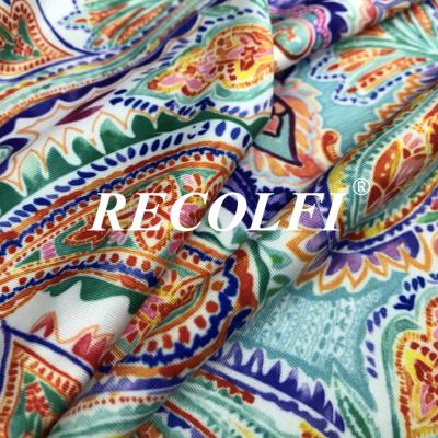 China Oeko Tex Standard 100 Recycled Spandex Fabric Kahki Colors Stock Program for sale