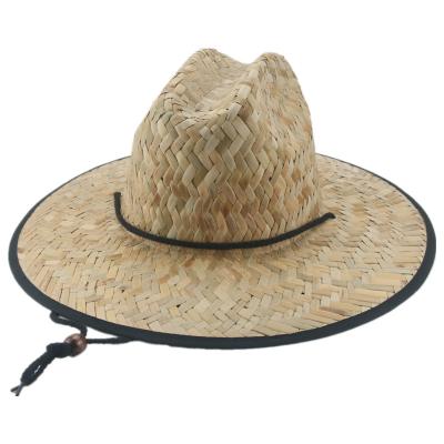 China Panama Fashion Hat Summer Sun Protection Striped Hats With Black Ribbon For Women Outfits Unisex Outdoor Hat for sale