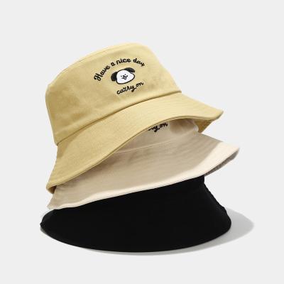 China Cute Dog Fisherman Sun Hat Cartoon Hat Custom Design Logo Fashion Bucket Hat Unisex Outdoor 7Colors Available for sale