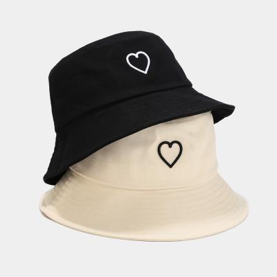 China Sun Hat Heart Fisherman's Hat Custom Design Logo Fashion Bucket Hat Unisex Outdoor 8Colors Available for sale