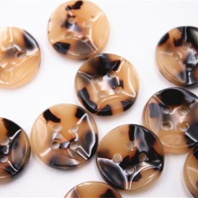 China Viable Custom Logo Decorative Sewing Button Recycled Around Plastic Buttons For Costume for sale