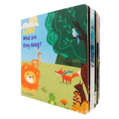 China paper & Custom Cardboard Board Book Printing Children Educational Usborne English Sound Book On Demand Book for sale