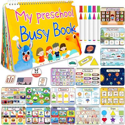 China paper & Matt Lamination Kids My Busy Cardboard Montessori Busy Book Handmade Preschool Busy Book for sale