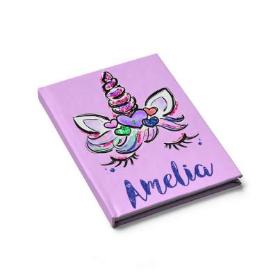 China A5 Custom Printing Hardcover Book Printed Unicorn Notebook for sale