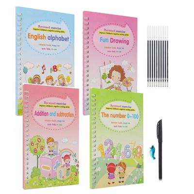 China Reusable Hardcover Book Sets Kids Children Print Hand Writing Got Down Magic Practice Notebook for sale