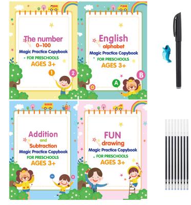 China Customized 4pcs Children's Calligraphy English Alphabet Practice Book Printed For Kids for sale