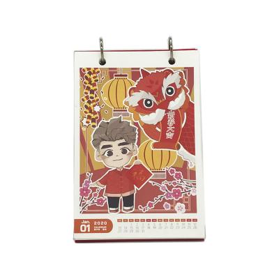 China Custom Printing Table Calendar Tent Desk Calendar Loose Leaf Design Table Calendar for sale