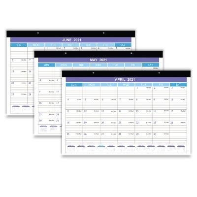 China 2021 Year Preview Table Calendar Custom 2 Hole Files Tear Off Glue Binding Desk Pad Monthly Weekly Calendar for sale