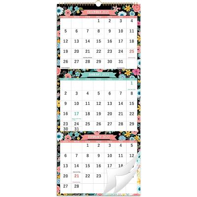 China Custom Wall Calendar 2022 Wall Calendar Fold Three Month Wall Calendar with Logo for sale