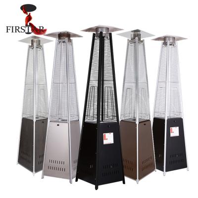 China Cold Decorative Pyramid Patio Blue Flame Propane Glass Tube Garden Party Winter Stored Outdoor Gas Heater for sale