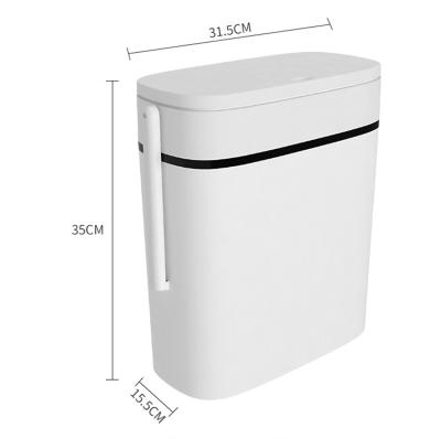 China Sustainable mode automatic sensor smart automatic touchless trash can with tolish brush for washroom for sale